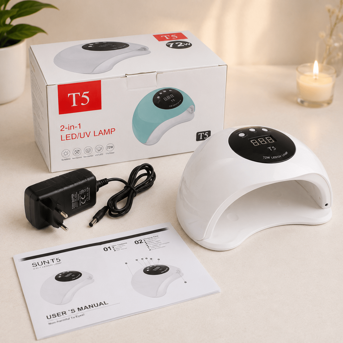 LAMPARA DE UÑAS UV T5 72W 0