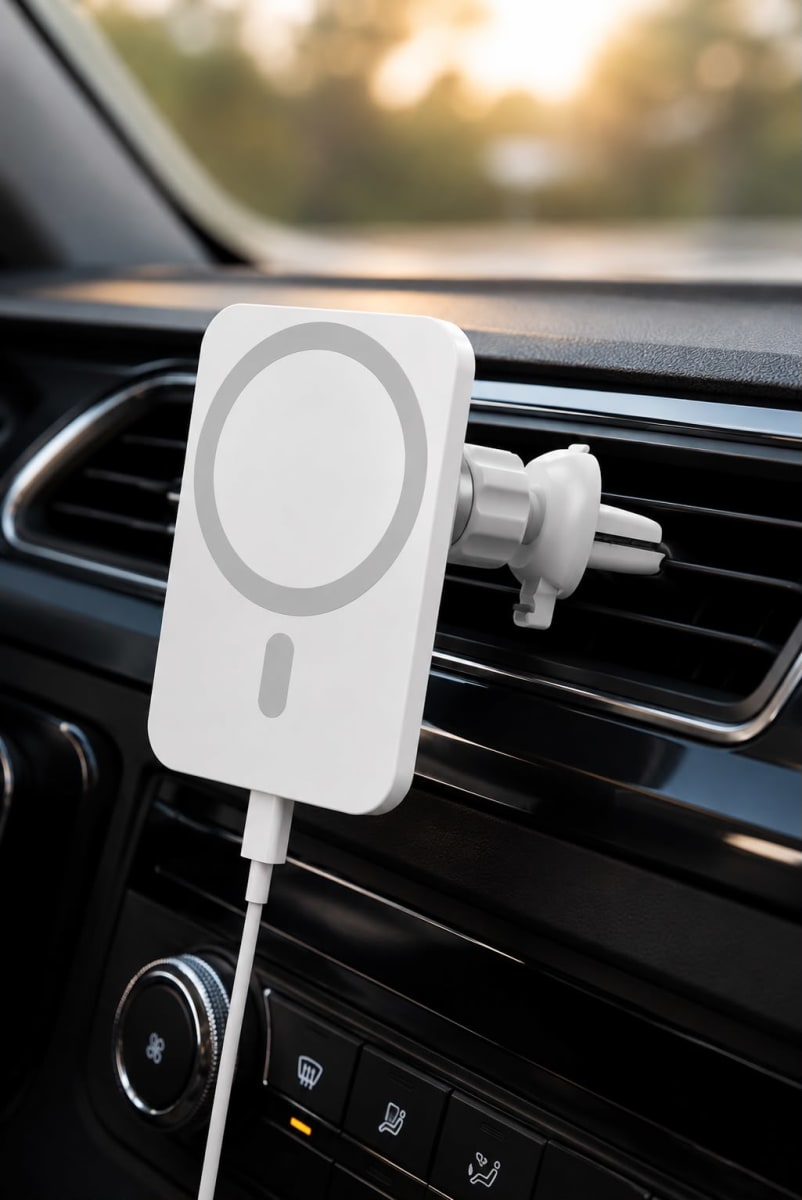 CARGADOR INALAMBRICO MAGNETICO PARA AUTO 15W 0