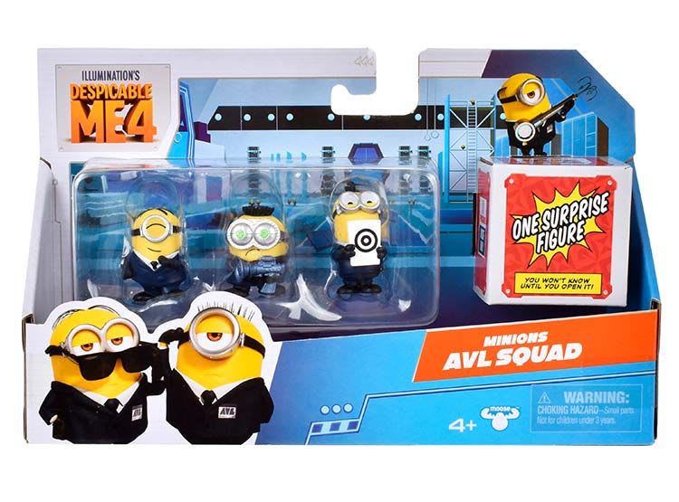 PACK 4 FIGURAS 5CM MINIONS 0