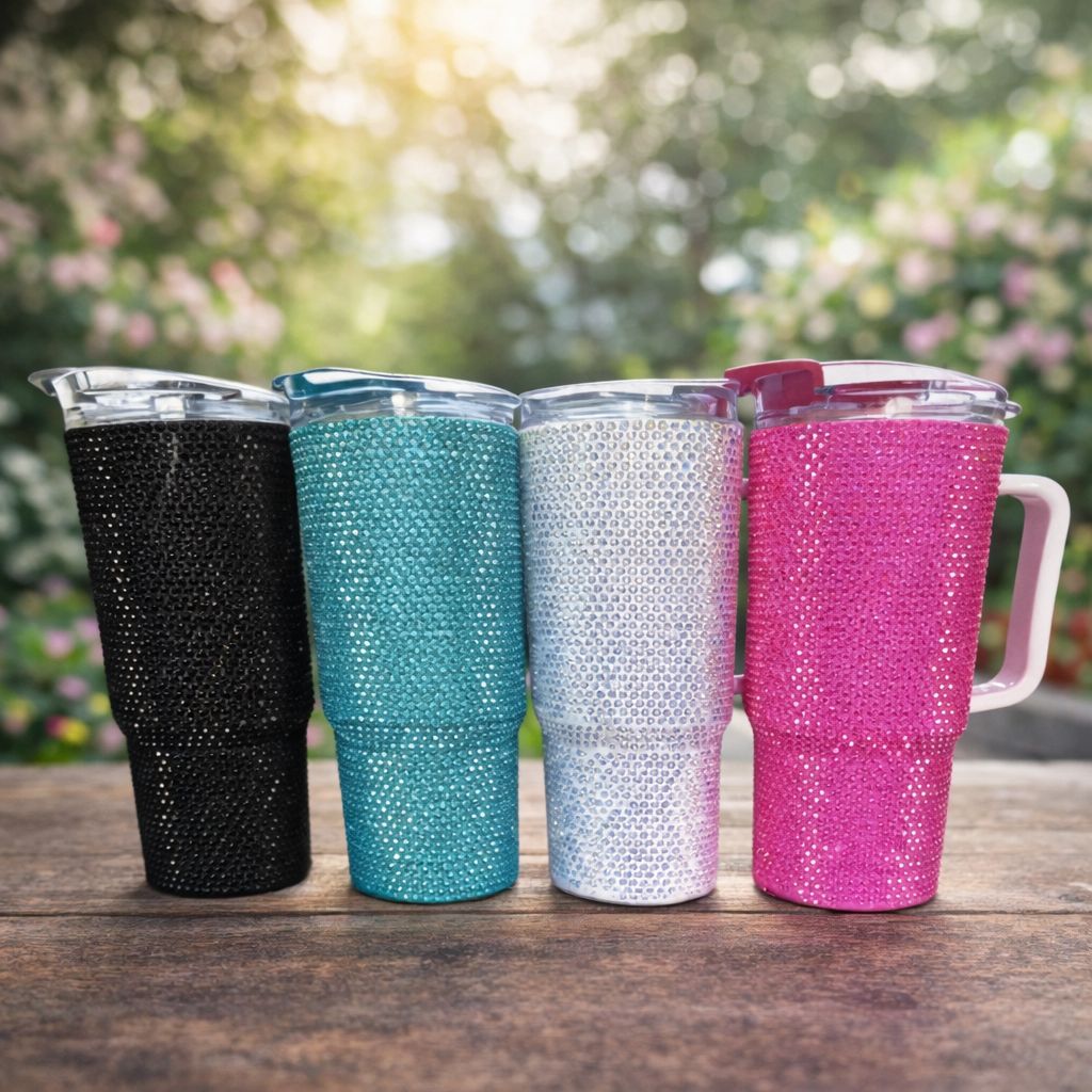 VASO TERMICO CON BRILLANTES UNICOLOR2