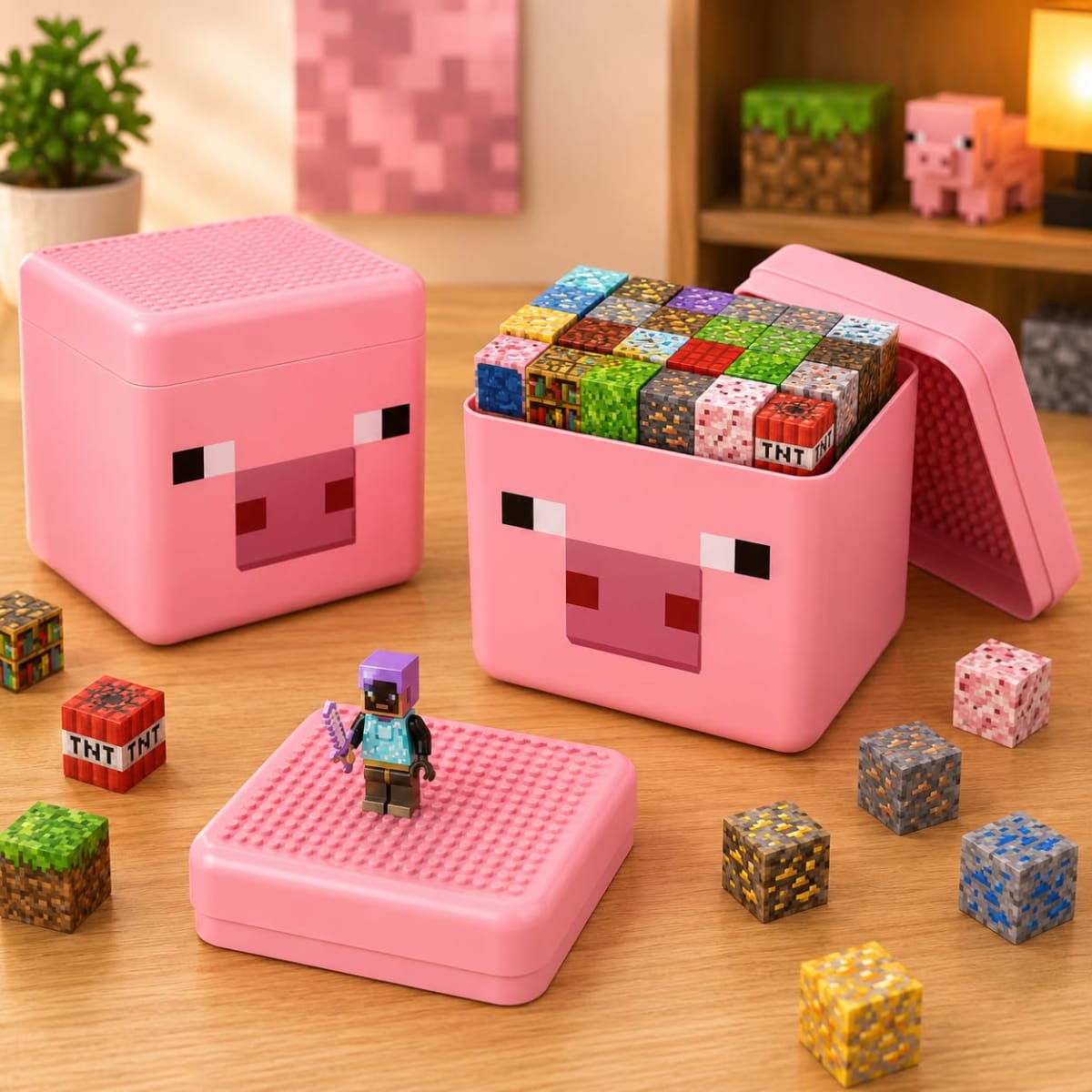 CAJA DE BLOQUES IMANTADOS 100PCS MINECRAFT5