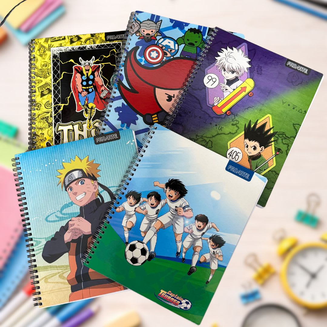PACK 10 CUADERNO UNIVERSITARIO PROARTE DISEÑOS SURTIDOS4