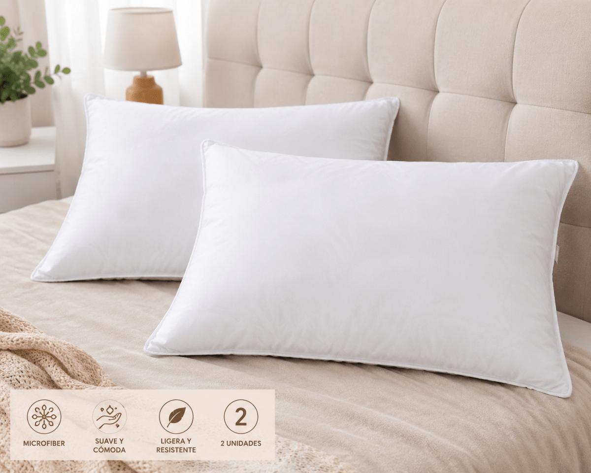 PACK DE 2 ALMOHADAS COMPRIMIDA 0