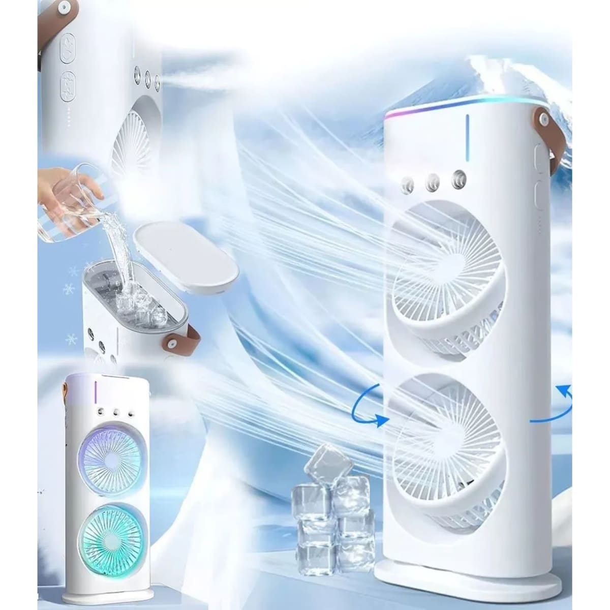 VENTILADOR DOBLE CON HUMIFICADOR 2