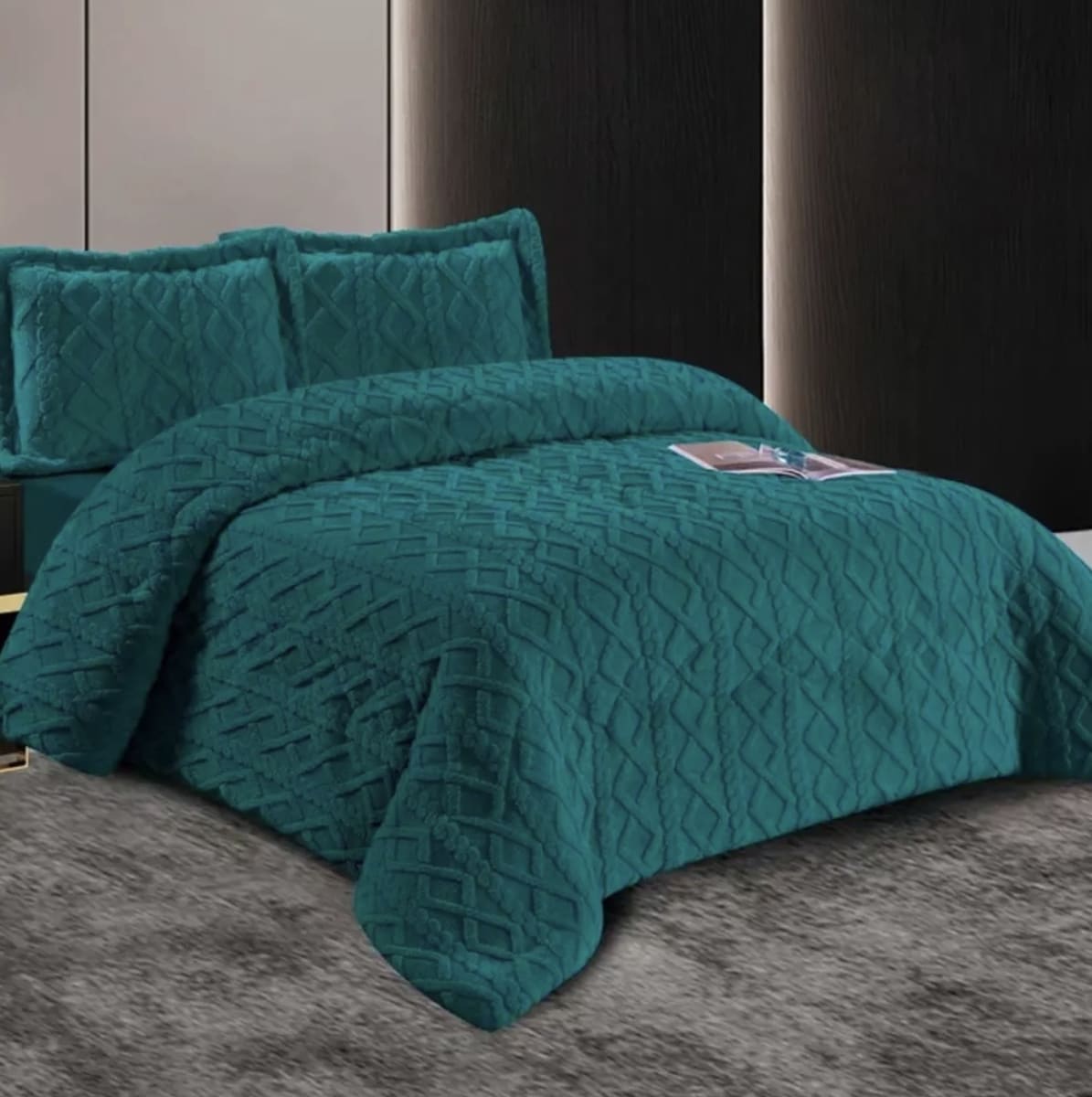 COBERTOR TRENZADO 2 PLAZAS + 2 FUNDAS5