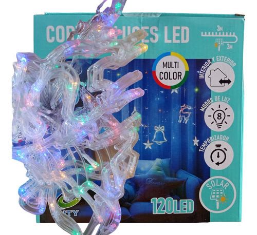 CORTINA LUCES LED SOLAR 3M4