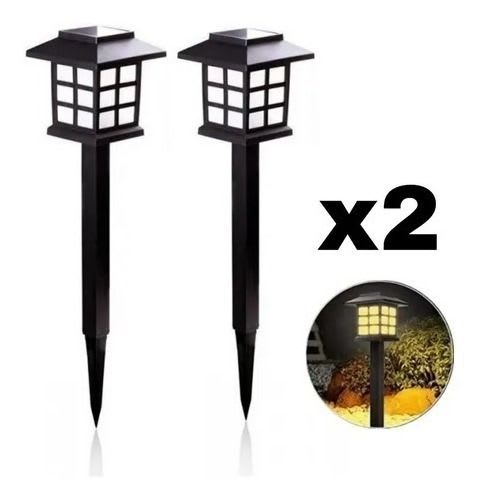 PACK 2 LAMPARA JARDIN SOLAR 0