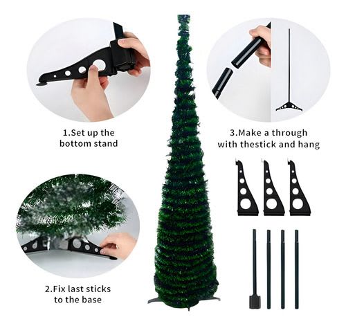 ARBOL NAVIDEÑO ESPIRAL 150CM3