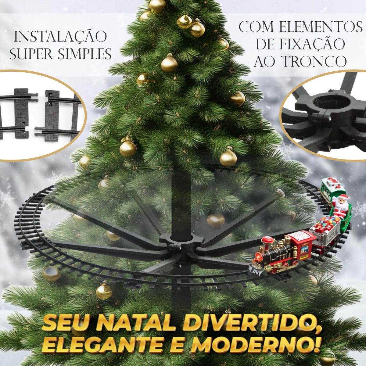 TREN NAVIDEÑO ELECTRICO AEREO PARA ARBOL3