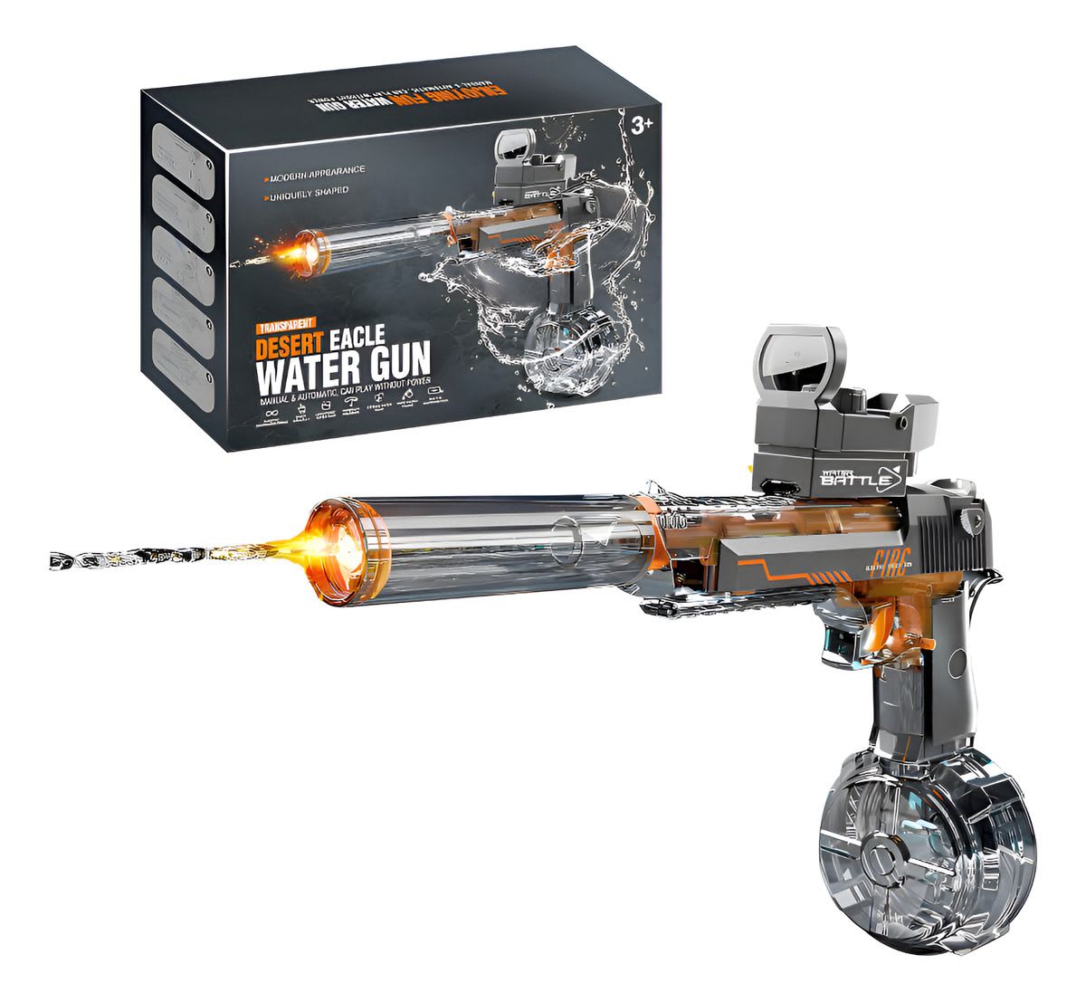 PISTOLA DE AGUA LUCES LED WATER GUN 0