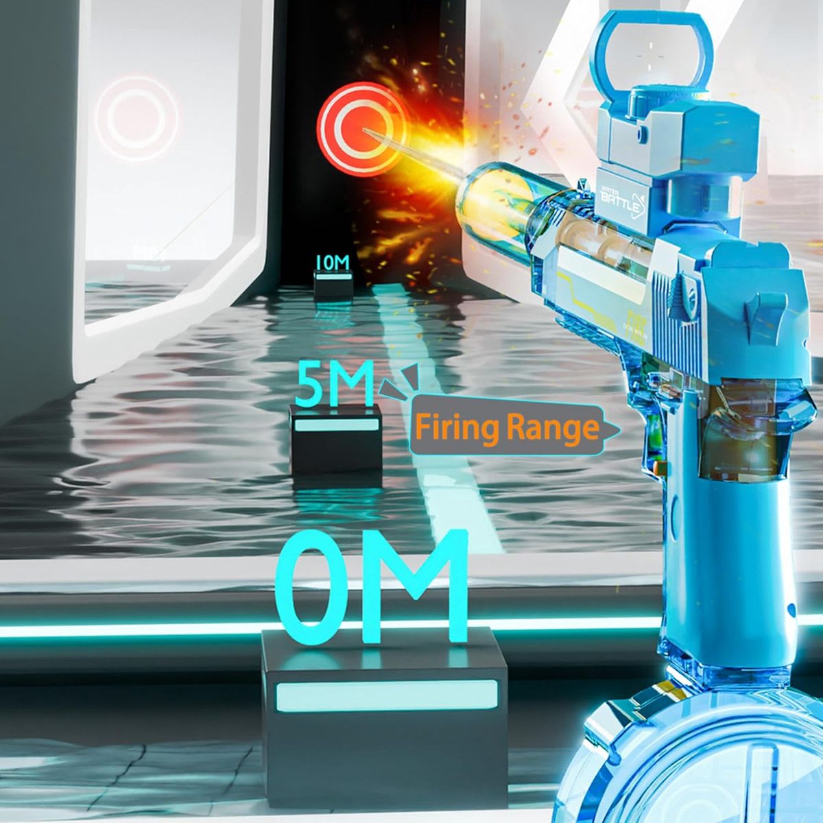 PISTOLA DE AGUA LUCES LED WATER GUN4