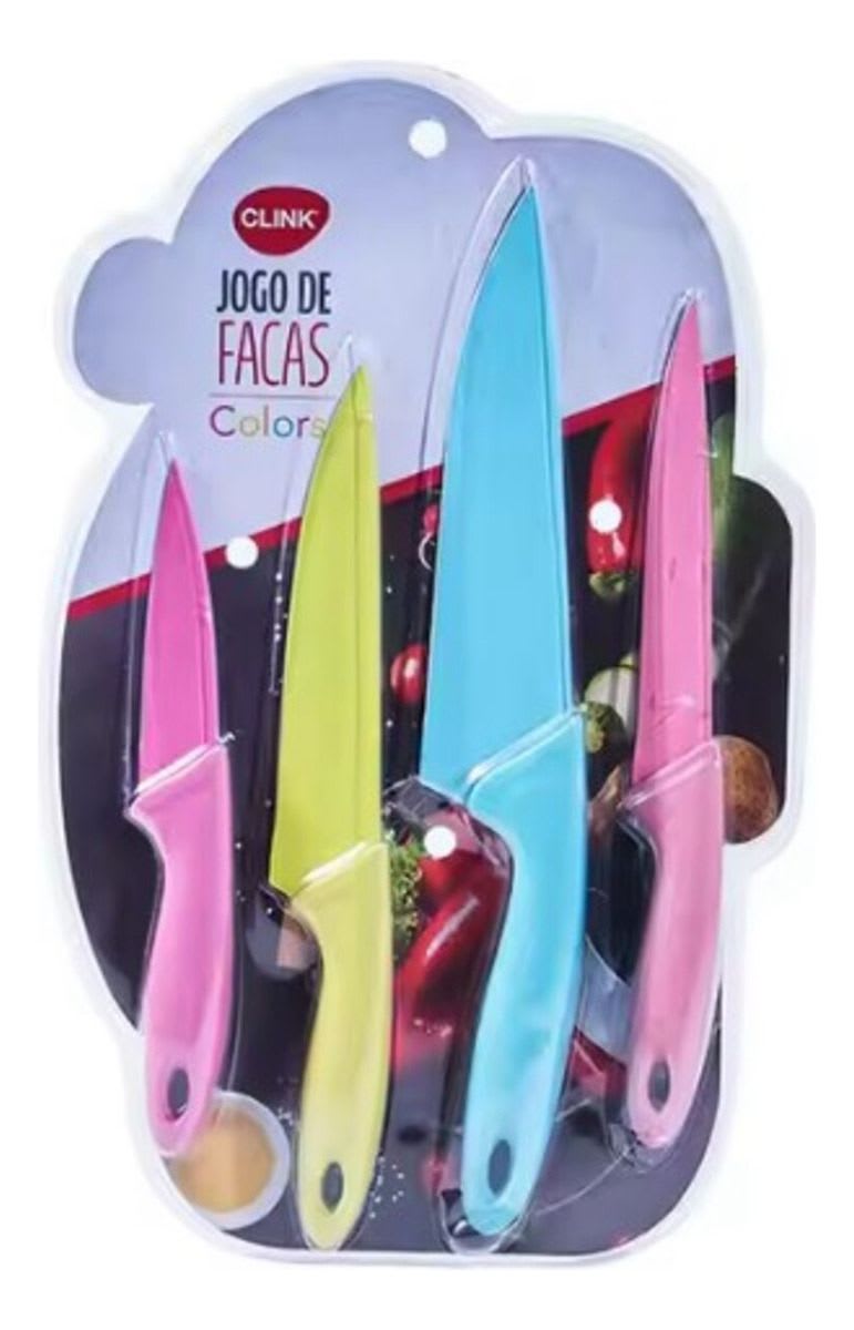 JUEGO DE 4 CUCHILLOS DE COLORES 0