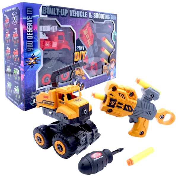 JUGUETE 2 EN 1 PISTOLA Y AUTO FN520 0