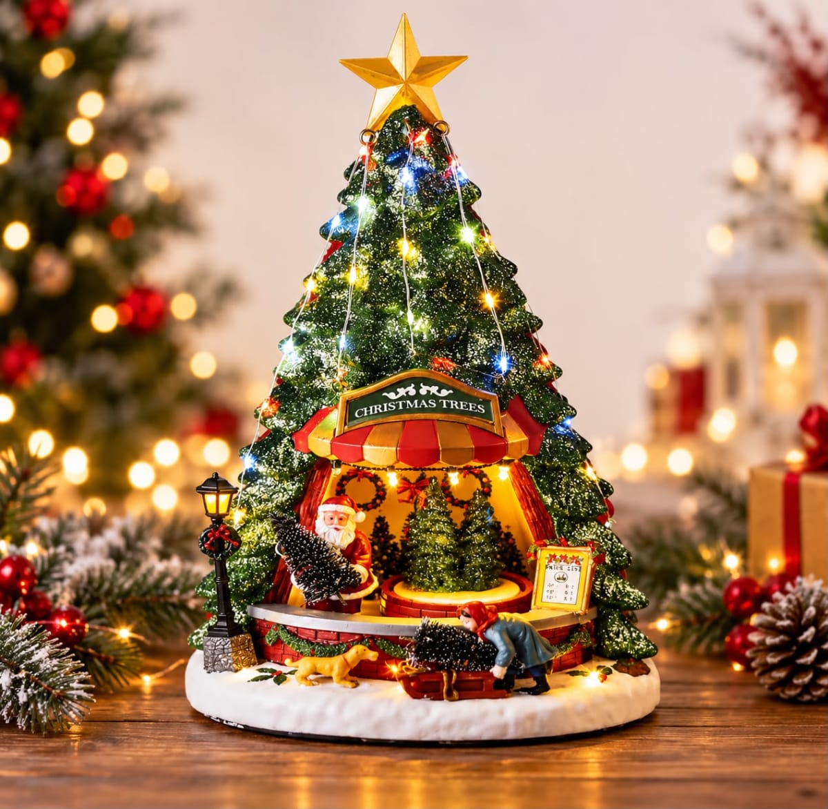 VILLA NAVIDEÑA DISEÑO ARBOL CON VIEJITO PASCUERO 3070 1