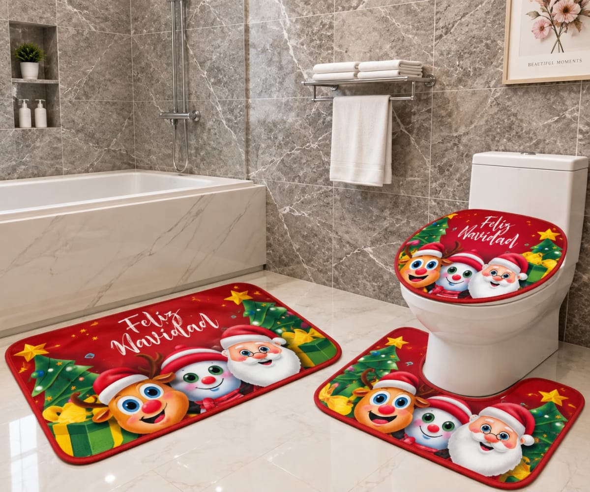 SET DE BAÑO NAVIDEÑO 1