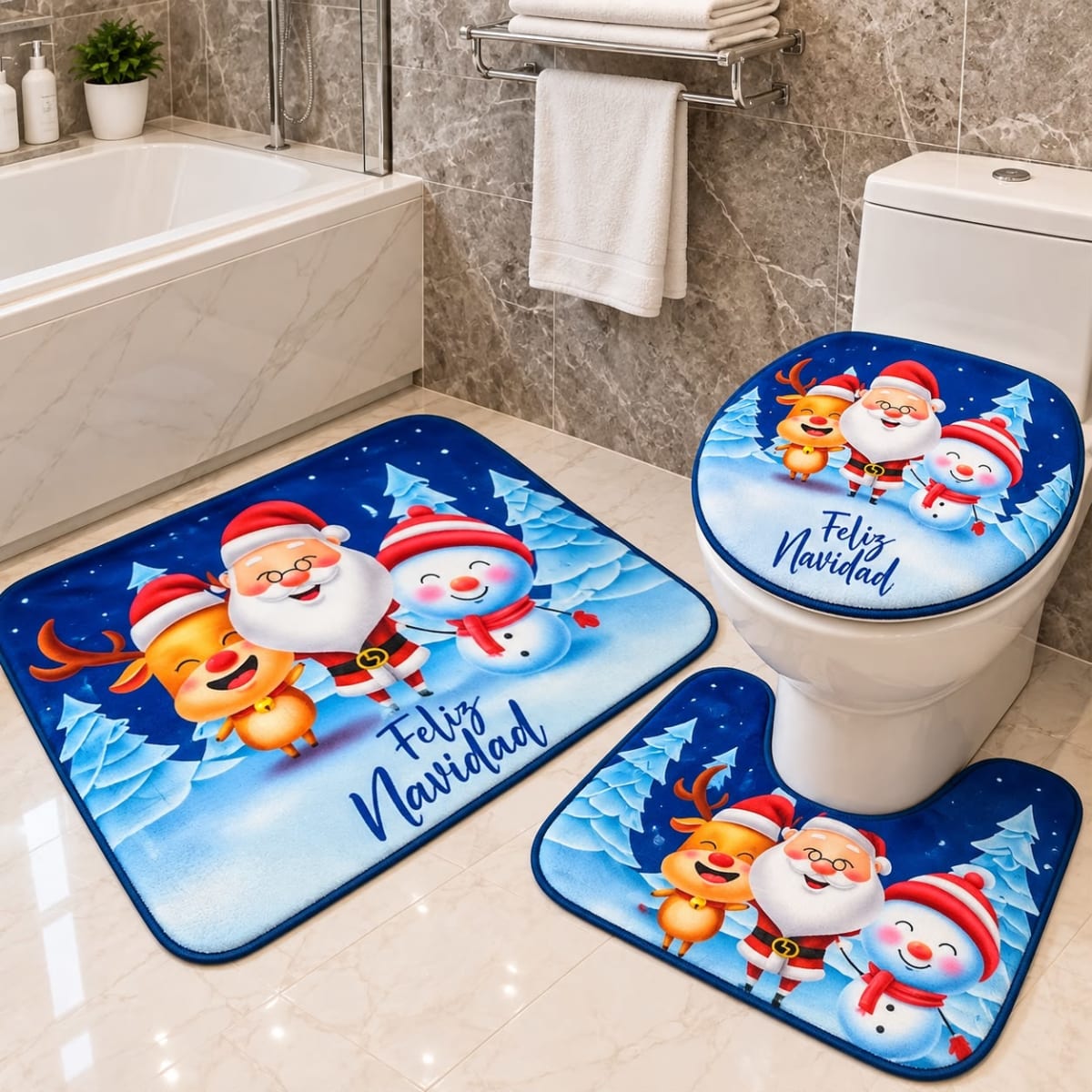 SET DE BAÑO NAVIDEÑO3