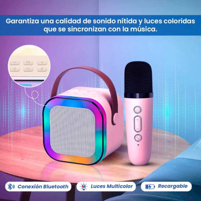 PARLANTE + 1 MICROFONO KARAOKE COLORFUL4