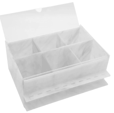 Organizador Accesorios Marmol Blanco - 11