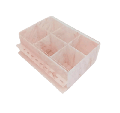 Organizador Accesorios Marmol Rosa - 11