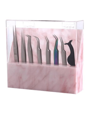 Organizador Pinzas Tapa Marmol Rosa1