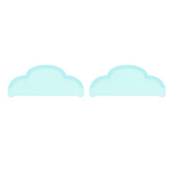 Flat Pads Tecnica Coreana - Nube (Azul)