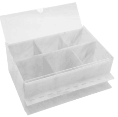 Organizador Accesorios Marmol Blanco - 1