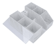 Organizador Accesorios Marmol Blanco - 2