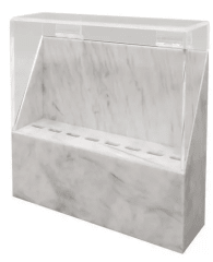 Organizador Pinzas Tapa Marmol Blanco