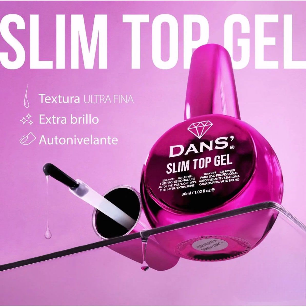 Slim Top Coat Ultrabrillante y Ultraligero 30ml Dans2
