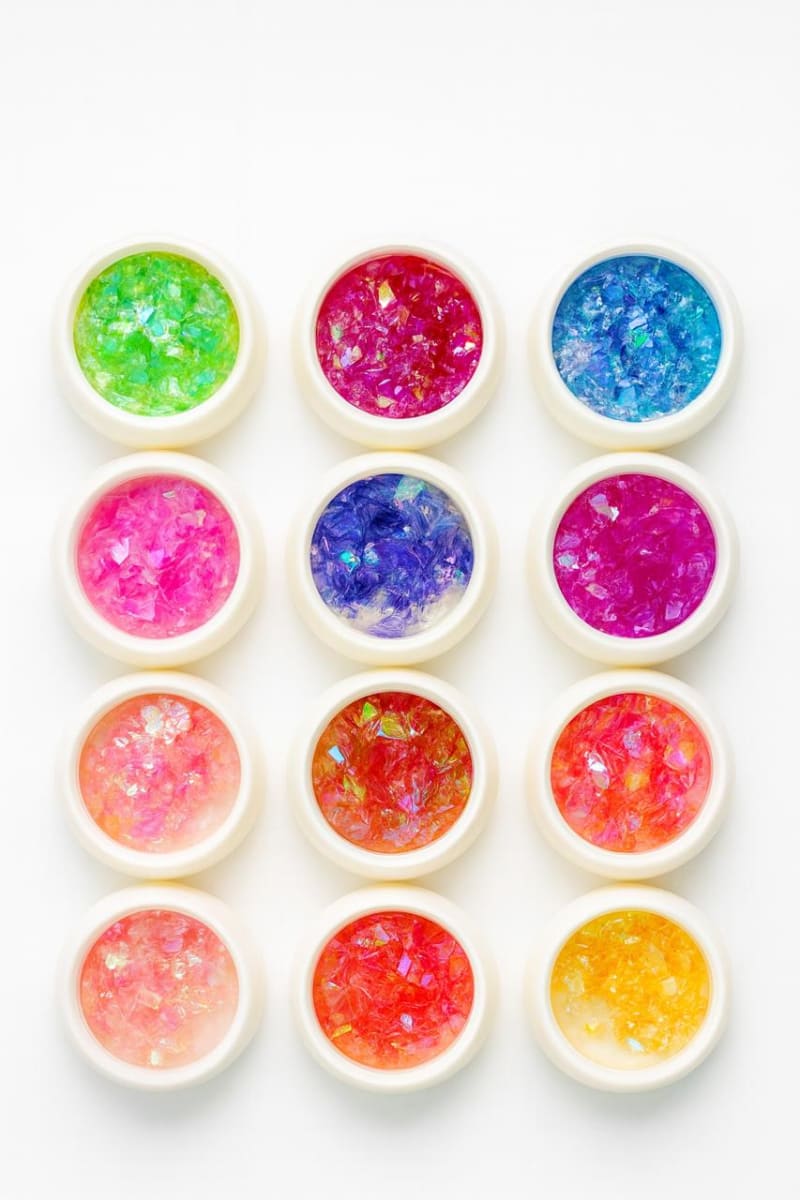 Polvo Glitter Uñas x 12 Colores 1