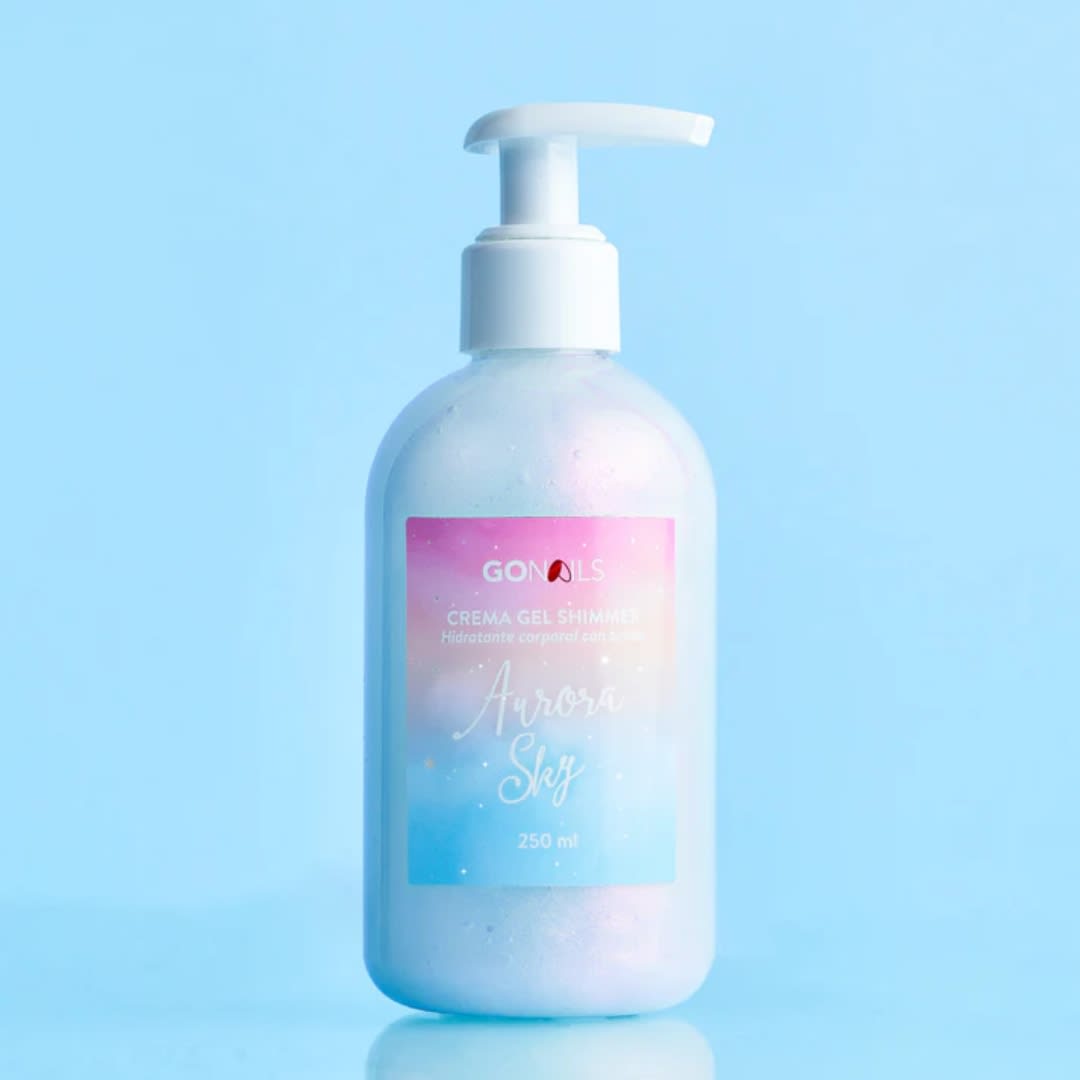 Crema Gel Shimmer - Hidratante Corporal con Brillos 250 ml Go Nail1