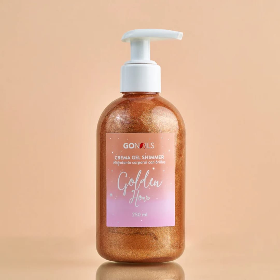 Crema Gel Shimmer - Hidratante Corporal con Brillos 250 ml Go Nail2