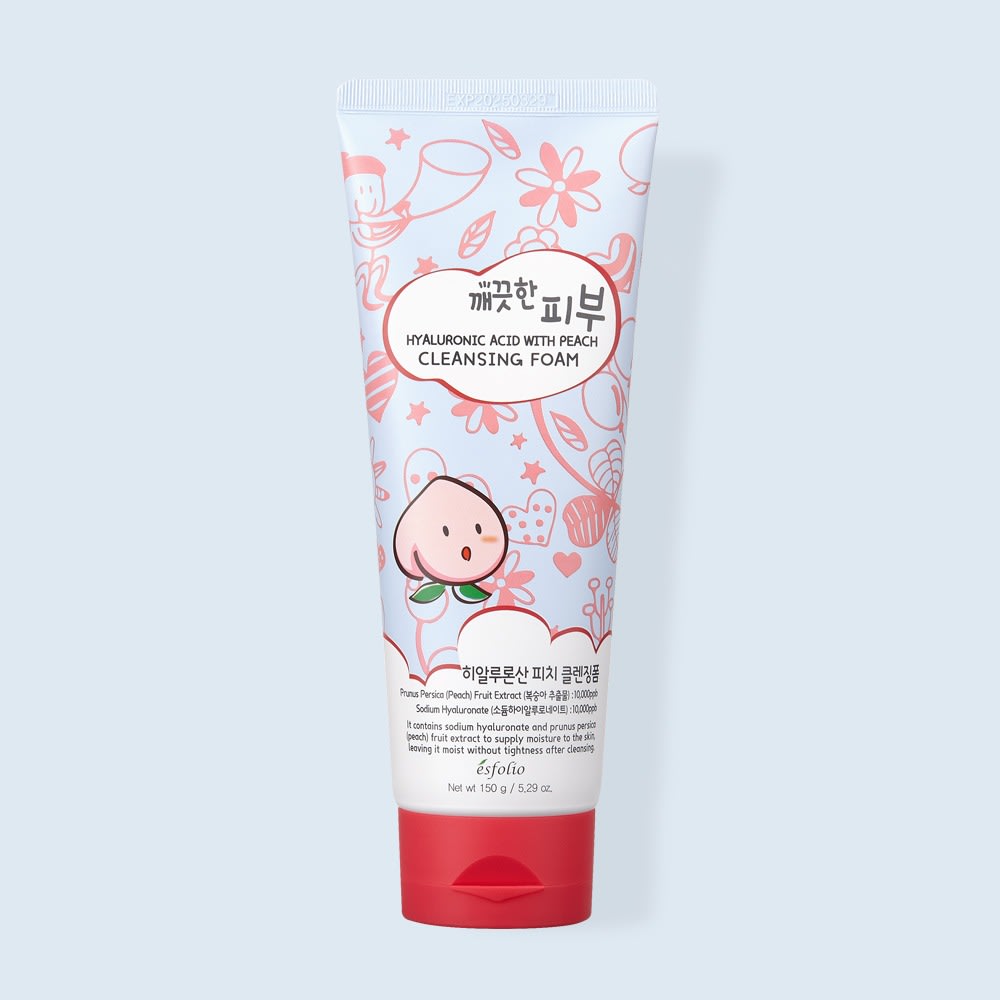 Esfolio Hyaluronic Acid With Peach Cleansing Foam 150g 0