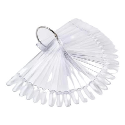 Mostrario Uñas Transparente 50u3