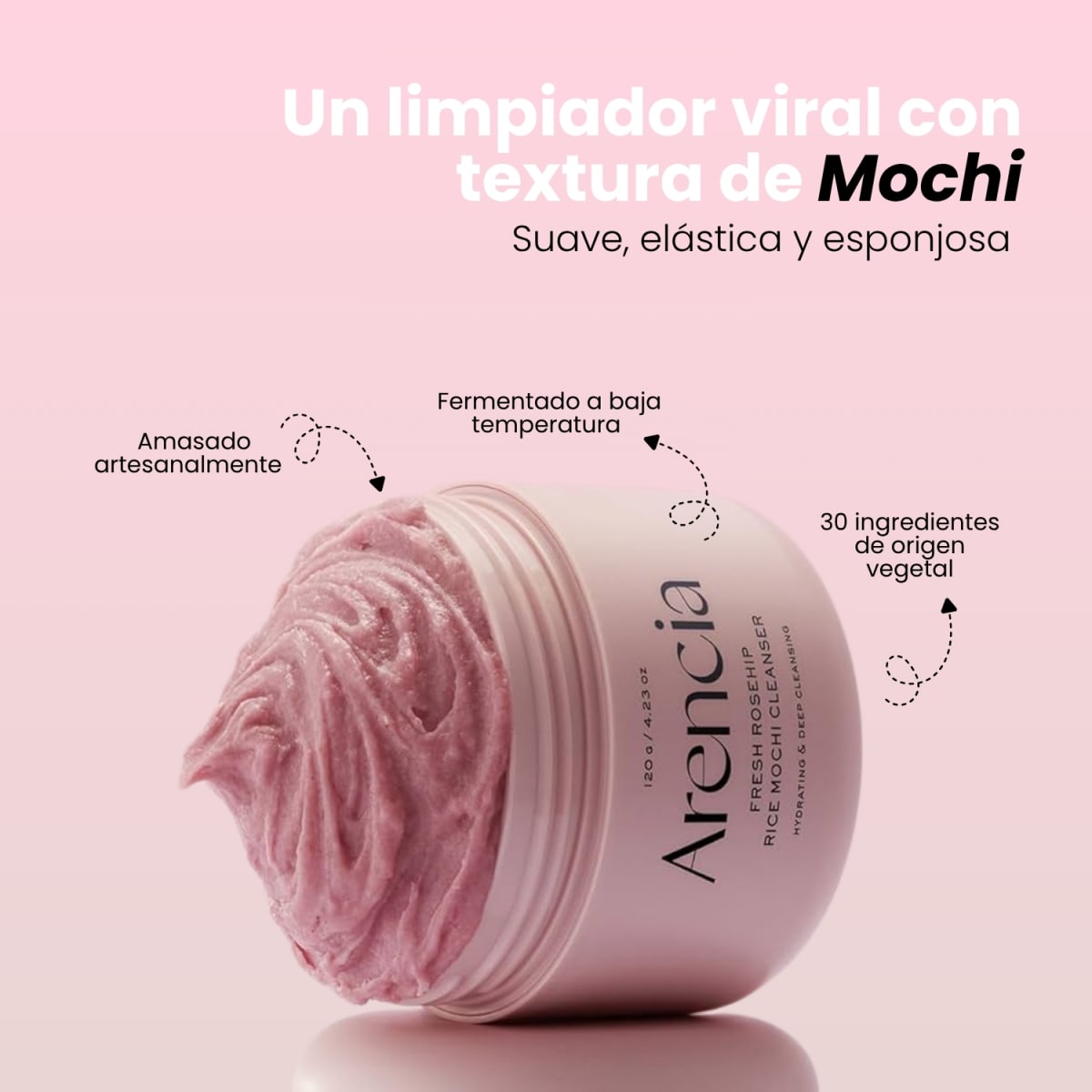 Arencia Fresh Rosehip Rice Mochi Cleanser 120g2