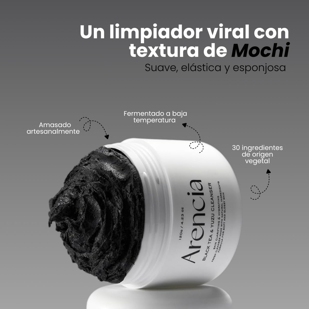 Arencia Black Tea Rice Mochi Cleanser 120g2