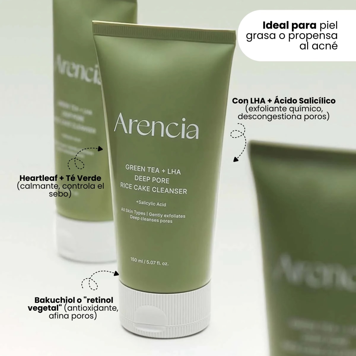 Arencia Rice + LHA Pore Control Rice Cake Cleanser 150g4