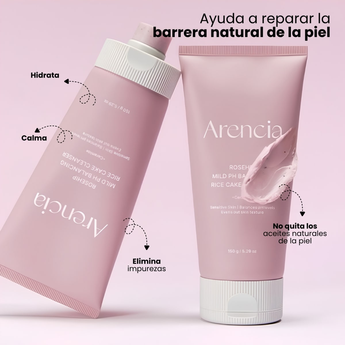 Arencia Rosehip Mild Ph Balancing Rice Cake Cleanser 150g3