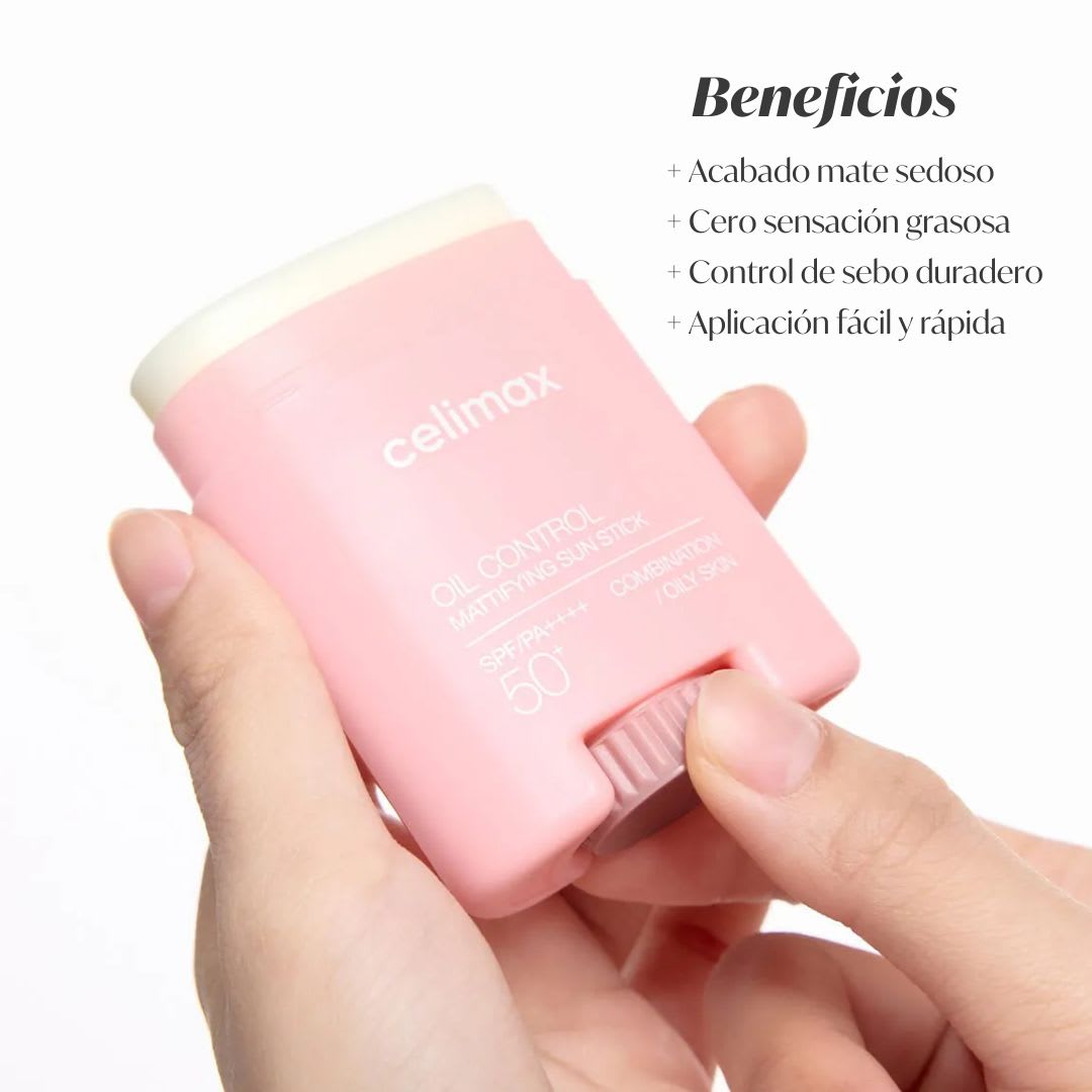 Celimax Oil Control Mattifyung Sun Stick SPF 50+ (Protector Solar en Barra)3