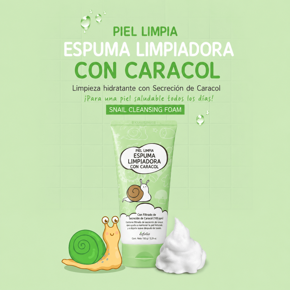Esfolio Snail Cleansing Foam 150g2
