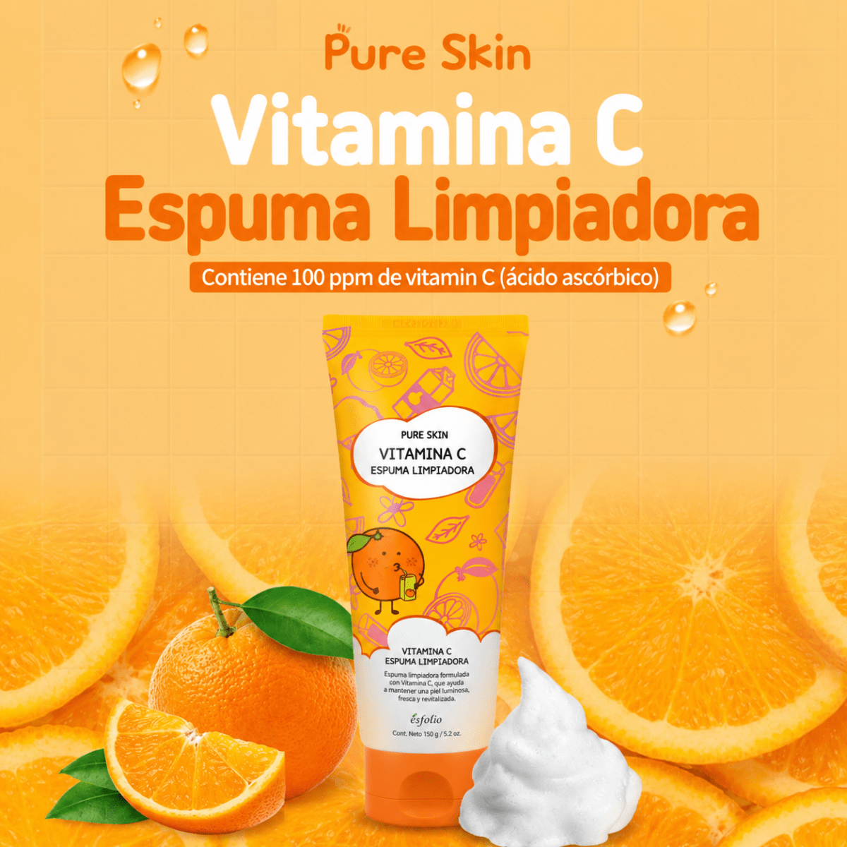 Esfolio Vitamin C Cleansing Foam 150g1