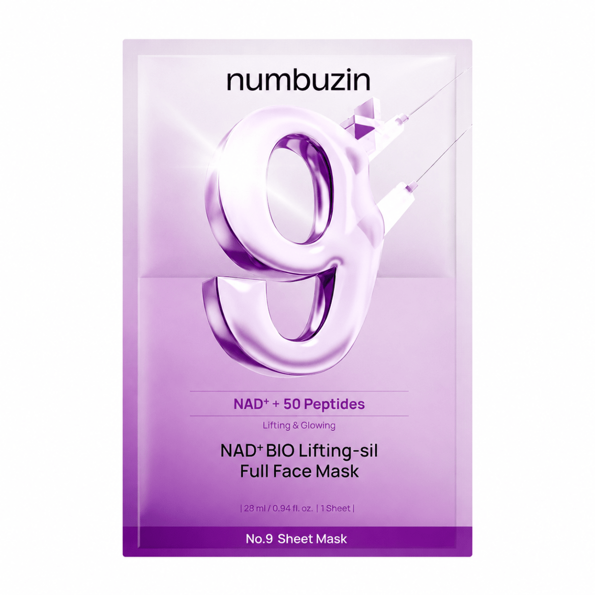 Numbuzin N°9+ NAD + BIO Lifting - Sil Full Face Mask 28ml 1