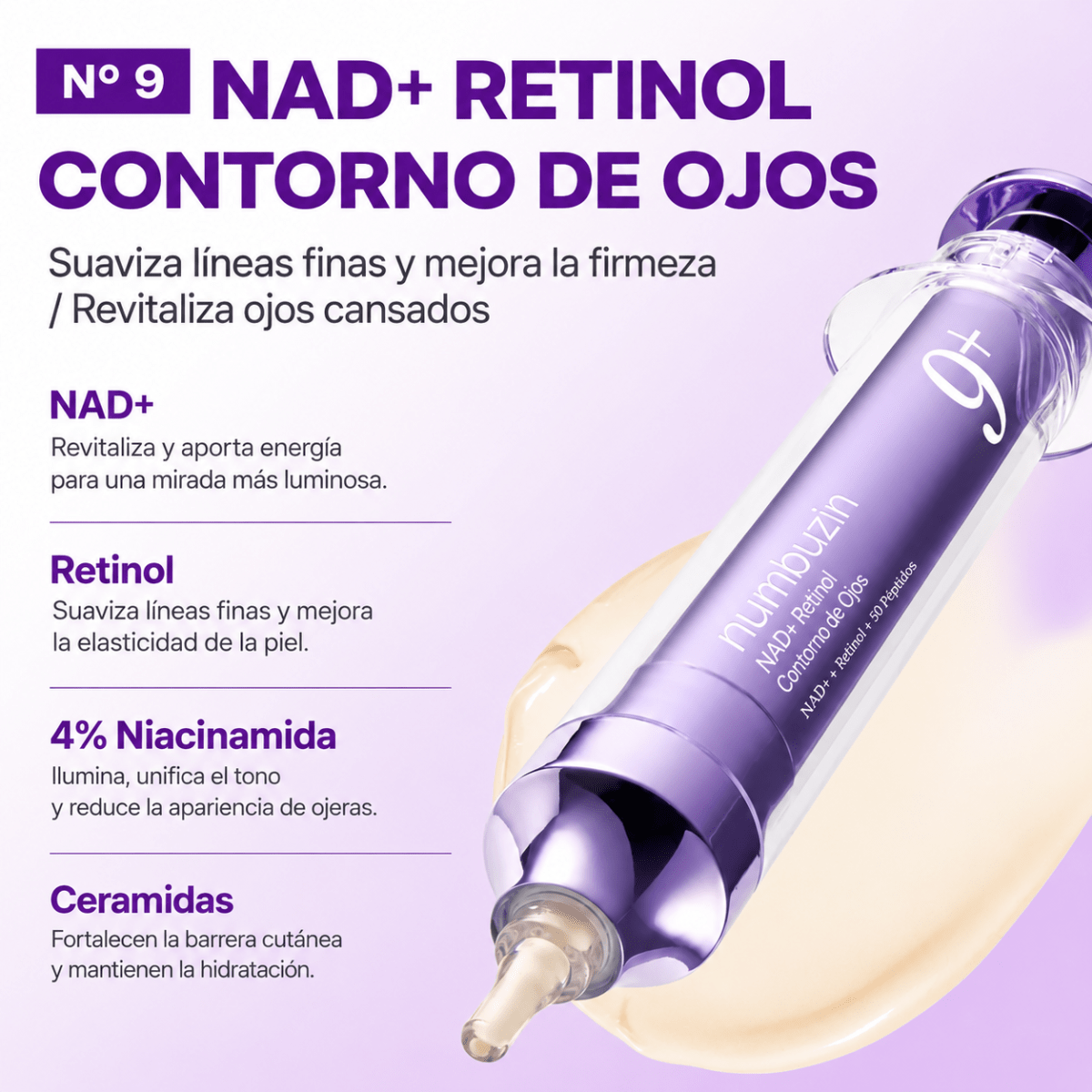 Numbuzin N°9+ Eye Cream NAD + Retinol Volumetox Eye Cream 10ml2