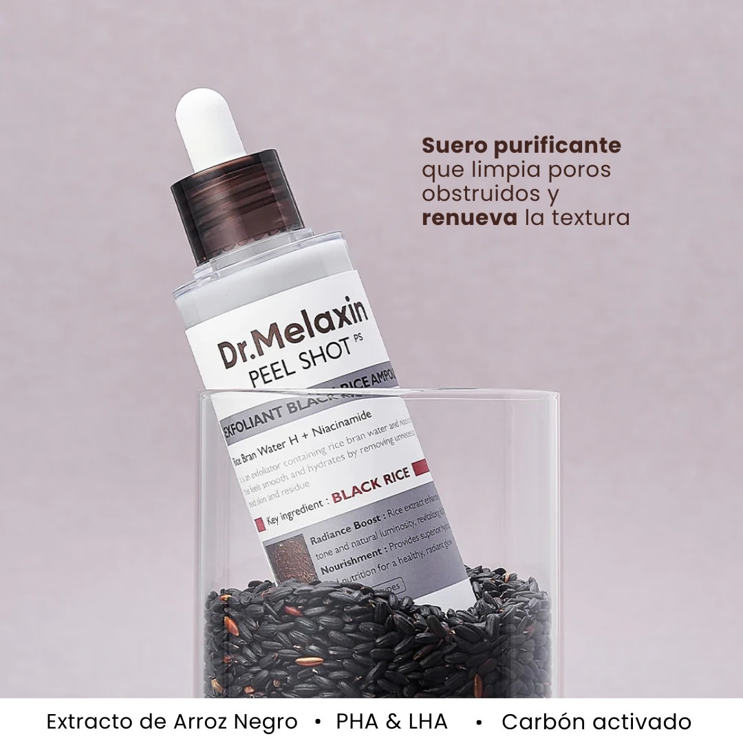 Dr Melaxin Peel Shot Exfoliating Black Rice Ampoule 80ml3