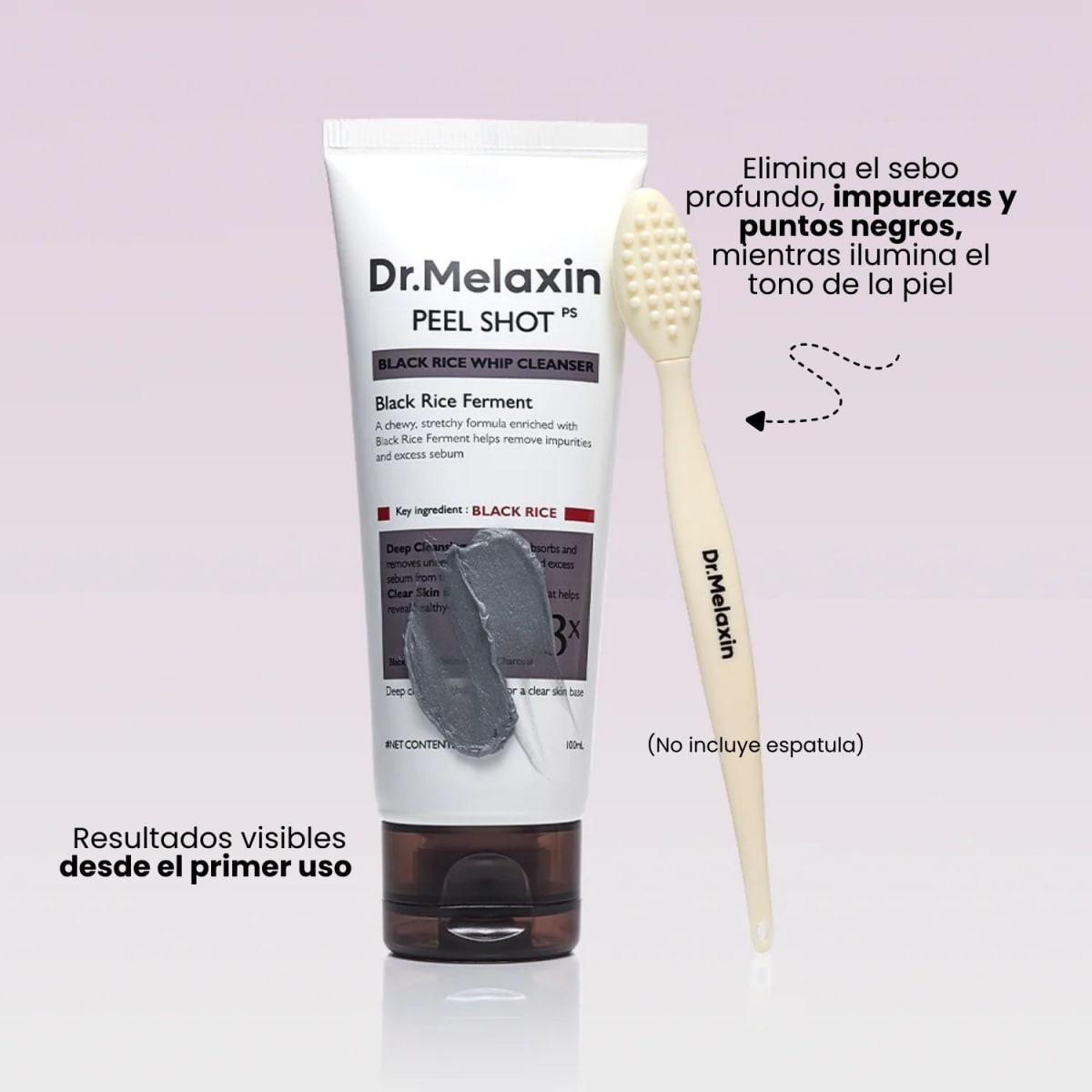 Dr Melaxin Peel Shot Black Rice Whip Cleanser 100ml3