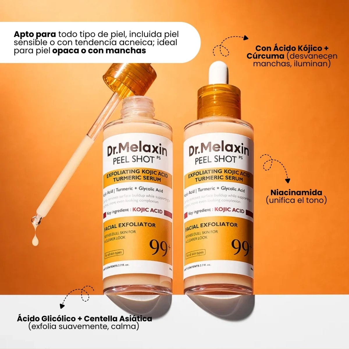 Dr Melaxin Peel Shot Exfoliating Kojic Acid Turmeric Serum 80ml4