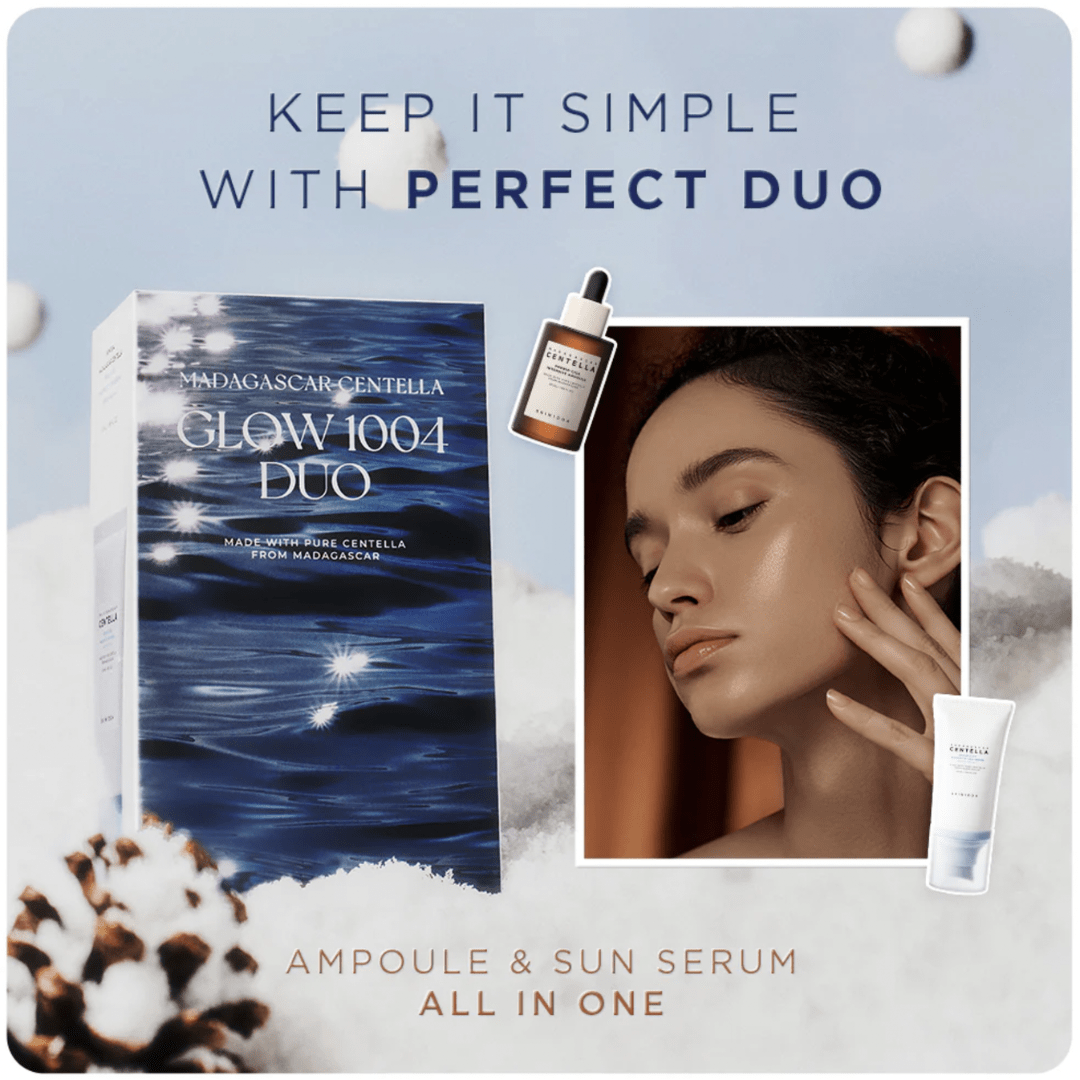 SKIN1004 Madagascar Centella Glow 1004 Duo – Hidratación + Glow Coreano4
