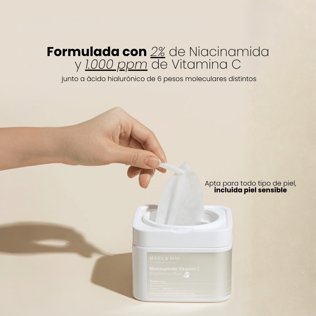 Mary & May Niacinamide Vitamin C Brightening Mask (30 Mascarillas)2