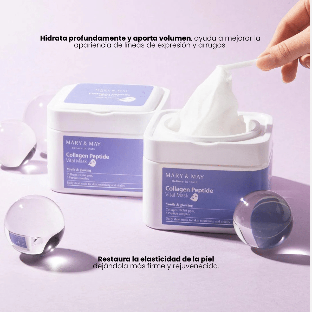 Mary & May Collagen Peptides Vital Mask (30 Mascarillas)4
