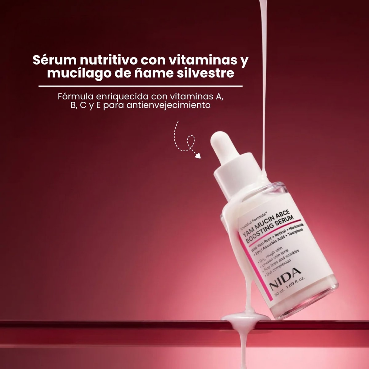 Nida Youthful Formula Yam Mucin ABCE Boosting Serum 50ml2